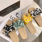 【24.5cm：色ランダム】ぺたんこサンダル ぺったんこ 夏用 お洒落なサンダル サンダル レディース オシャレサンダル おしゃれサンダル 歩きやすい ペタンコ フラットサンダル 靴 かわいい 可愛い おしゃれ ローヒール ビーチスリッパ 滑り止め
