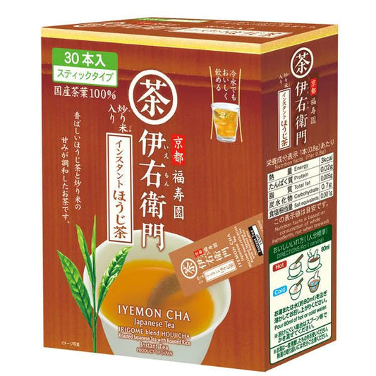 【箱なしバラ売りおまけ付き！】宇治の露製茶　伊右衛門　インスタントほうじ茶スティック　1箱（30本入）