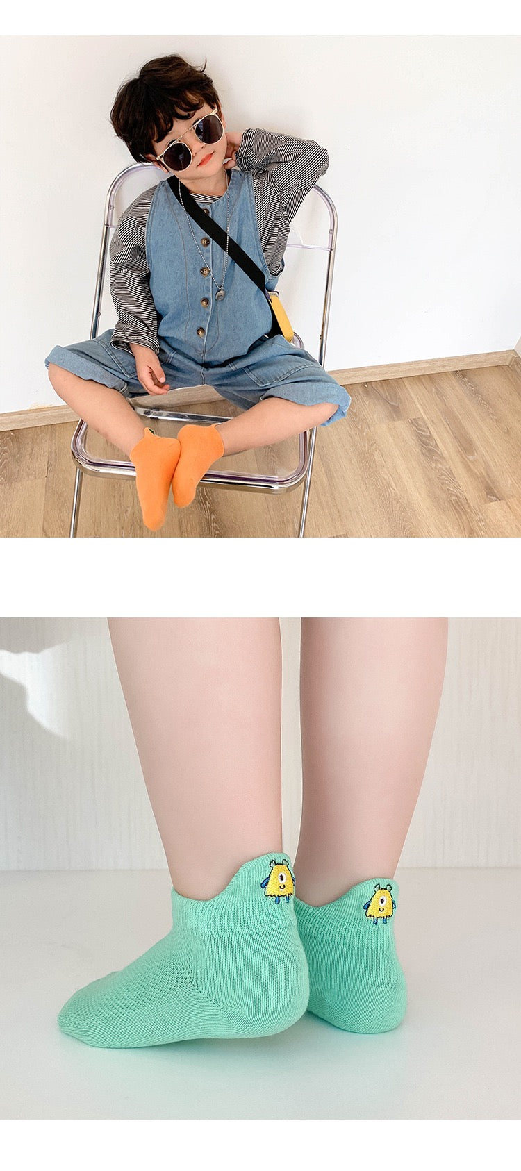 男の子用 お徳８足セット　サイズL：18-20cm（5歳−8歳） 　即納　通気性　子ども　ソックス　短め　バック刺繍　可愛い　アンクルソックス　ショートソックス