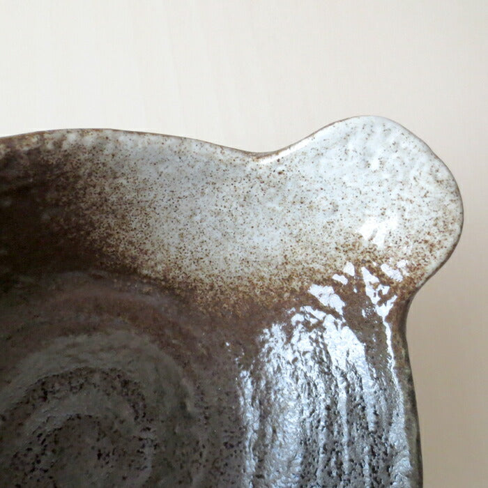 白吹天目・純とんすい【長辺14.5cm No.7 鍋小物 取り分け小鉢 とん水 呑水 土鍋料理アイテム 鍋アイテム 単品販売 国産 良質 美濃焼 yamaki】【 陶器のふる里  stockヤ】