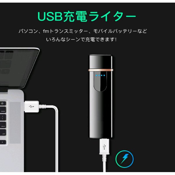 電子ライター ライター USB 小型 充電式(m022)C