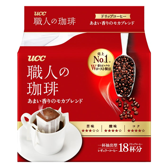 【送料無料】UCC 職人の珈琲 ドリップコーヒー あまい香りのモカブレンド (7g×18P)×48袋【ご注文は6ケース(72袋)まで同梱可能】