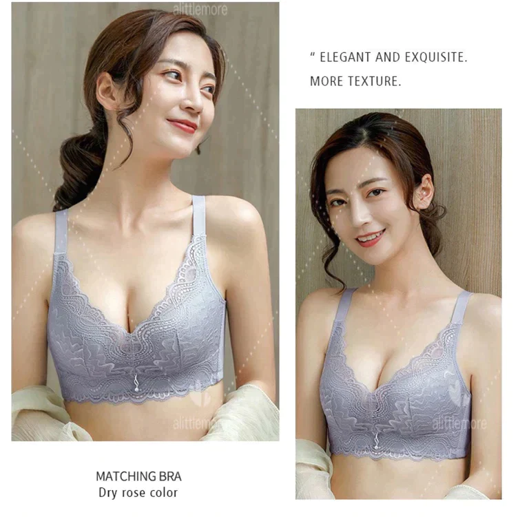 2枚入　36/80厚手パット ブラック+ランダム色/ノンワイヤー・育乳ブラジャー★レース　育乳　ノーワイヤー　ナイトブラジャー　脇高ブラ　セクシー 谷間　盛れる　補正ブラ