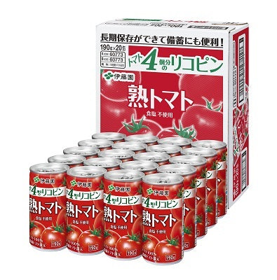 【訳あり】【キズ・へこみ有り】 【送料無料】伊藤園 熟トマト 190g×20本トマトジュース トマト飲料  ITOEN  とまと tomato