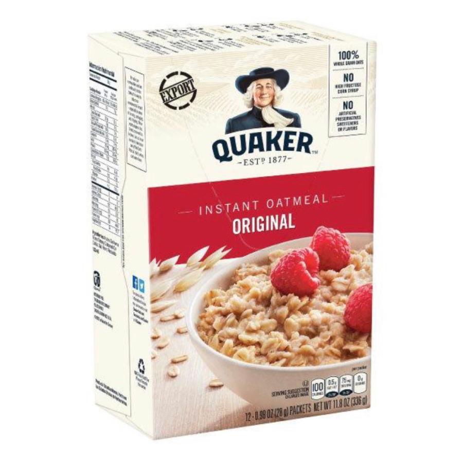 QUAKER クエーカー インスタントオートミール 336g（28g×12袋） シリアル オートミール オーツ麦
