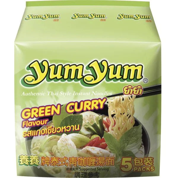 【送料無料】YumYum ヤムヤム インスタントヌードル グリーンカレー  (70g×5袋入り)×6個
