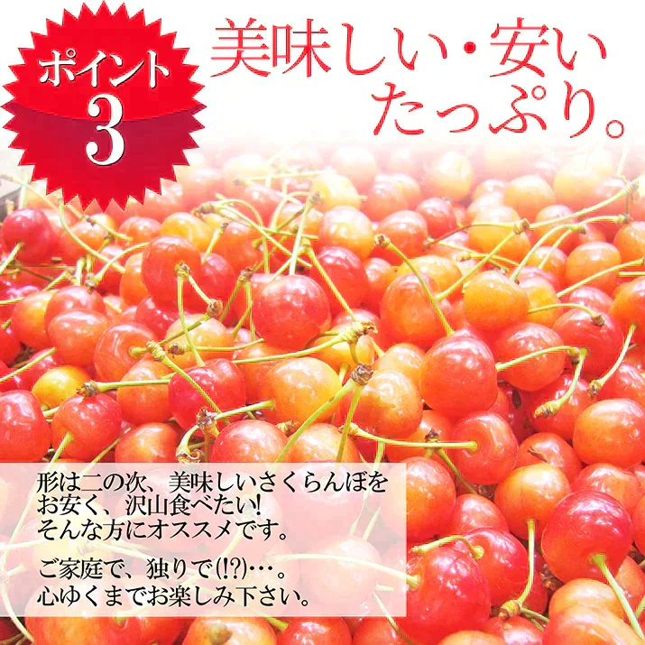 【6月下旬発送】 さくらんぼ 1kg お徳用 佐藤錦 or 紅秀峰 他 山形県産 バラ詰めお一人様2箱まで 家庭用 数量限定 産地直送 訳あり サイズ混合 送料無料 ※遠方へは別途送料がかかります 品種の指定はできません 果物 大特価
