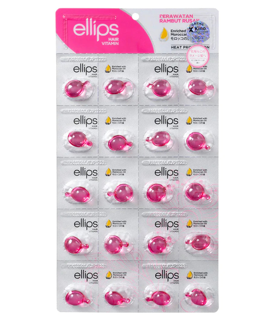 　ellips  エリップス　ヘアーオイル　トリートメント　ピンク  ローズ＆グリーンの香り