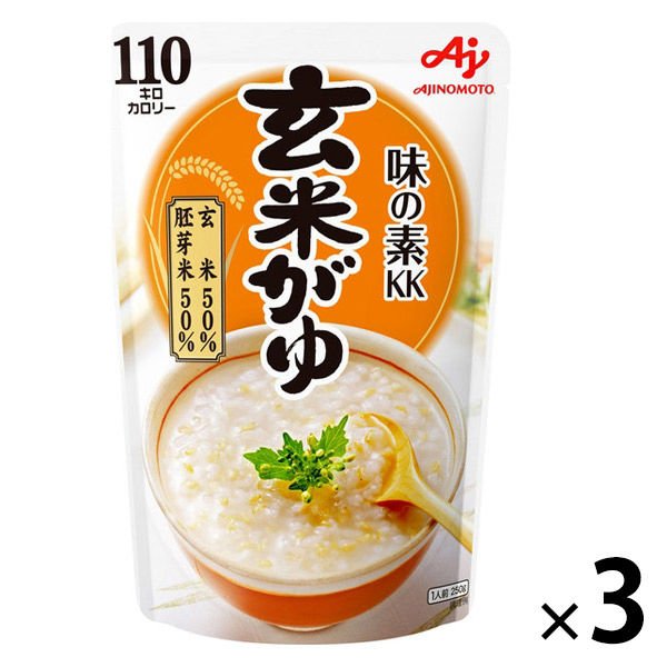 【たっぷり3袋+おまけ付き！】味の素　玄米がゆ　250g×3食　粥