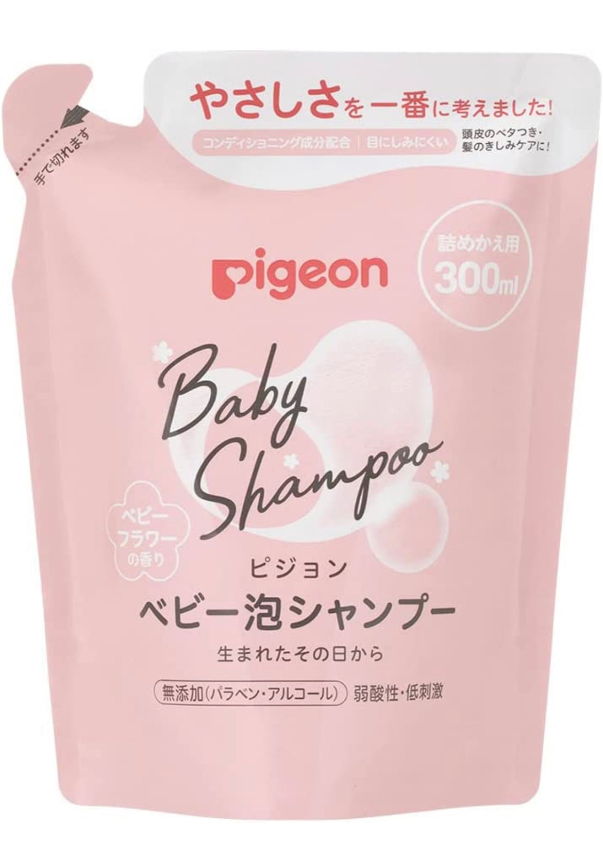 ピジョン Pigeon ベビー泡シャンプー ベビーフラワーの香り 詰めかえ用 300ml
