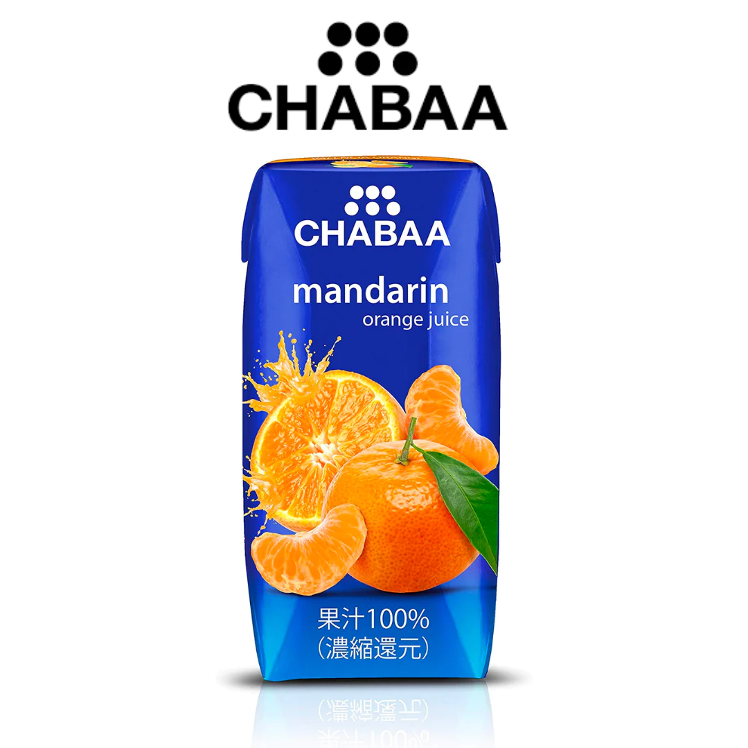 [36本]CHABAA100％ジュース マンダリンオレンジ