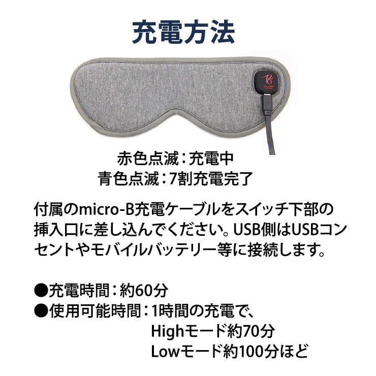 PriO 充電式 コードレスホットアイマスク パウダーピンク トランスペクト [PRIO-CEM-PP]