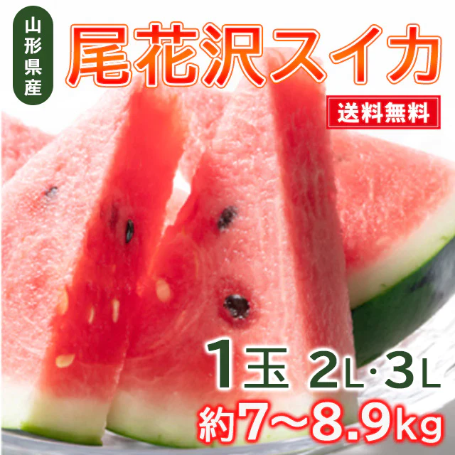 【予約販売7月下旬より順次出荷】尾花沢スイカ １玉 山形県産 2L 3L スイカ すいか 送料無料 ギフト お取り寄せ 産地直送  kkb-007