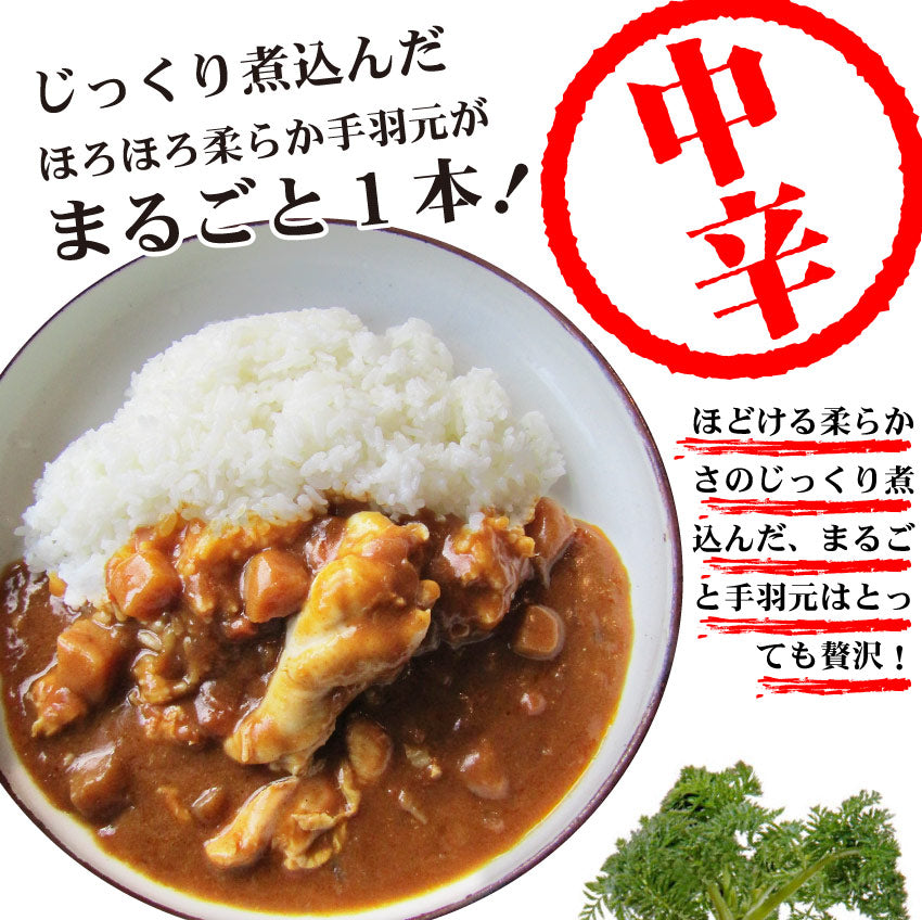 丸ごと1本 手羽元カレー 中辛 （お得な3食セット） 博多の有名店「鳥ＺＥＮ亭」