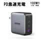 [UGREEN] USB-C　Nexode PD充電器（ACアダプター）100W　4ポート　CD226　ブラック