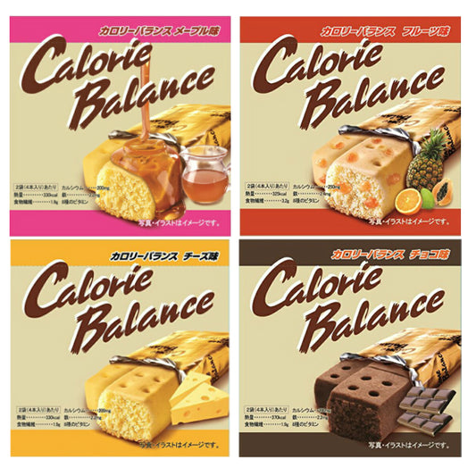 カロリーバランス・バラエティーセット＜チーズ、チョコ、フルーツ、メープル＞計16本入り