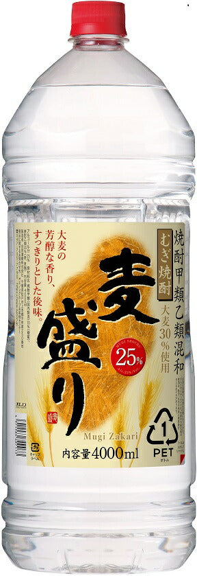 【送料無料】合同酒精 麦盛り 25度 ペット 4000ml 4L×4本【北海道・沖縄県・東北・四国・九州地方は必ず送料が掛かります】
