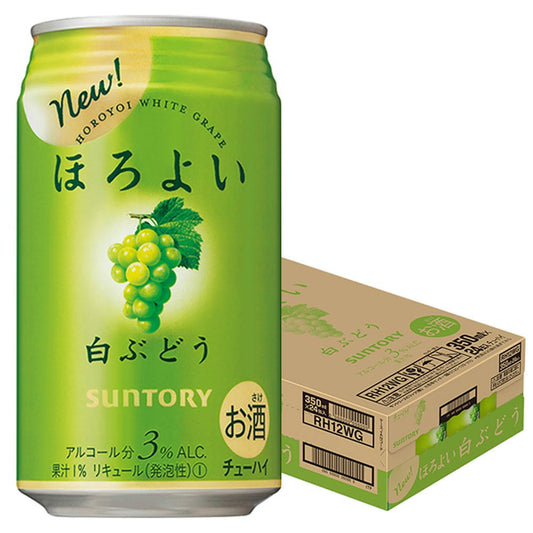 【訳あり】【キズ・へこみ有り】 【送料無料】サントリー ほろよい 白ぶどう 350ml×1ケース/24本【北海道・東北・四国・九州地方は別途送料が掛かります。】白ブドウ