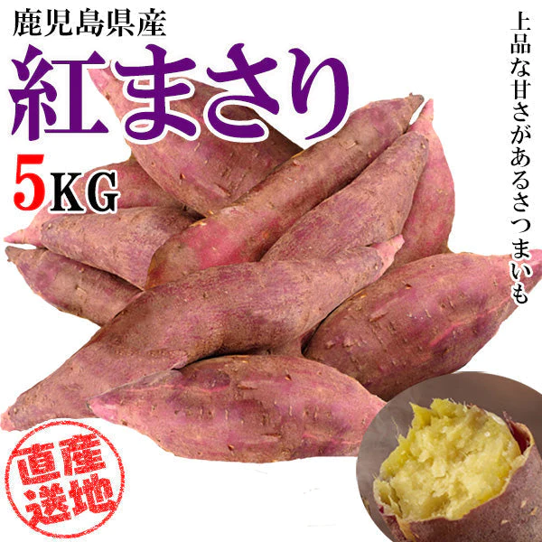 紅まさり さつまいも 5kg 送料無料 産地直送 産直 土付き さつま芋 薩摩芋 焼きいも 焼き芋 石焼き芋 芋 いも イモ 鹿児島県産 ngs-005