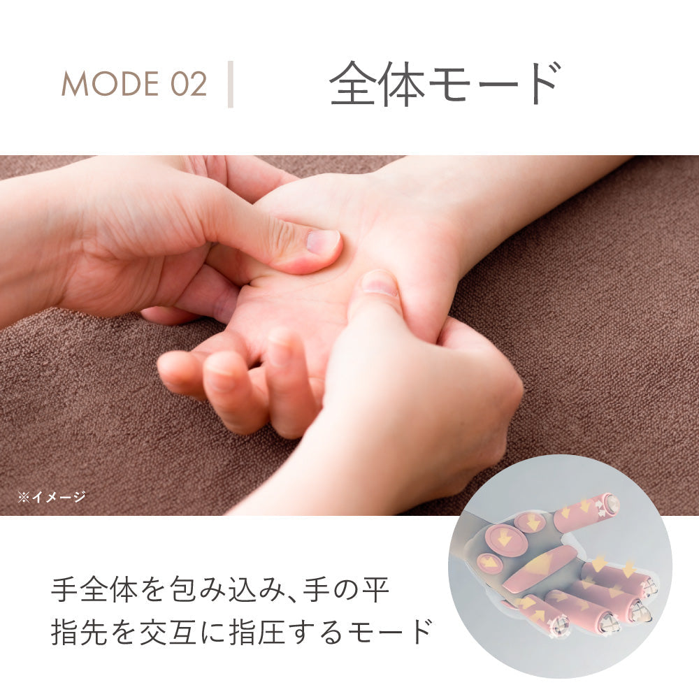 HAND MOMI　ハンドケア　温熱　加圧　ツボ押し