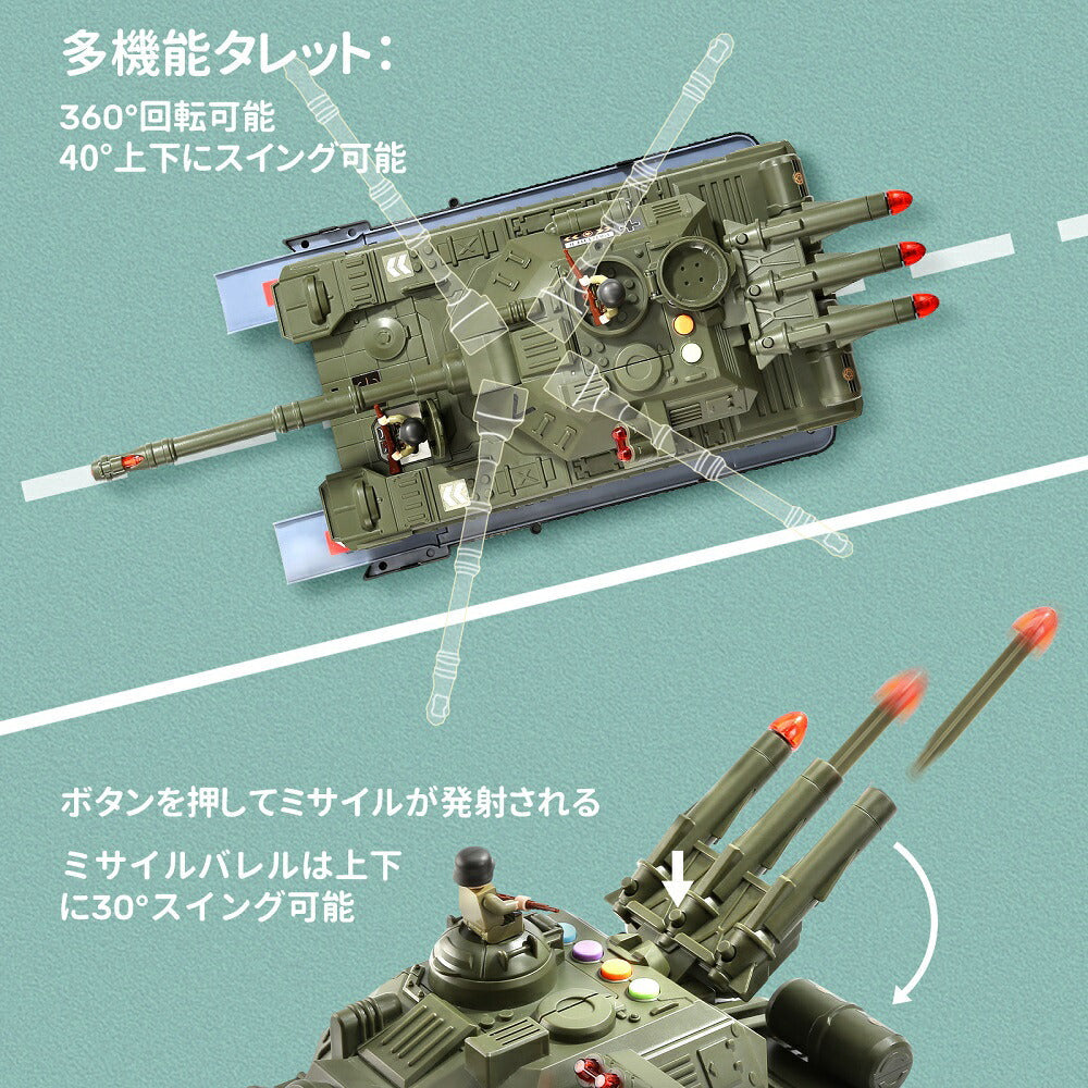 Cute Stone 戦車 2in1 おもちゃ 子供 タンクおもちゃ 軍用車両 室内遊び おままごと 収納式 タンクモデル ミニカー 合金製 自動発射 32点セット 音楽付き 戦車コレクション 自衛隊 軍事車両 ヘリコプター ごっこ遊び 人気 プレゼント 小学生 男の子 ギフト 送料無料