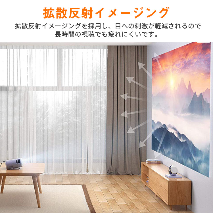 【3人シェア買いでお得】プロジェクター 小型 家庭用 VANKYO 100インチ スクリーン付き 550W WiFi ミラーリング スマホ iPhone android 7500ルーメン dvd コンパクト ゲーム 軽量