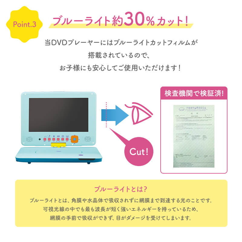【ピンク】9型ポータブルDVDプレーヤー PDVD-9KSA  DVDプレイヤー ポータブル 車 9型 ポータブルDVDプレーヤー ホワイト ピンク ブルー 9インチ 車載 カバー付 リモコン ブルーライトカット 角度調整 HDMI USB ヘッドレスト