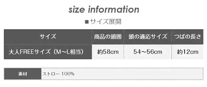 【大幅値下げ】折りたためるストローハット（Aタイプ/大人用FREEサイズ）