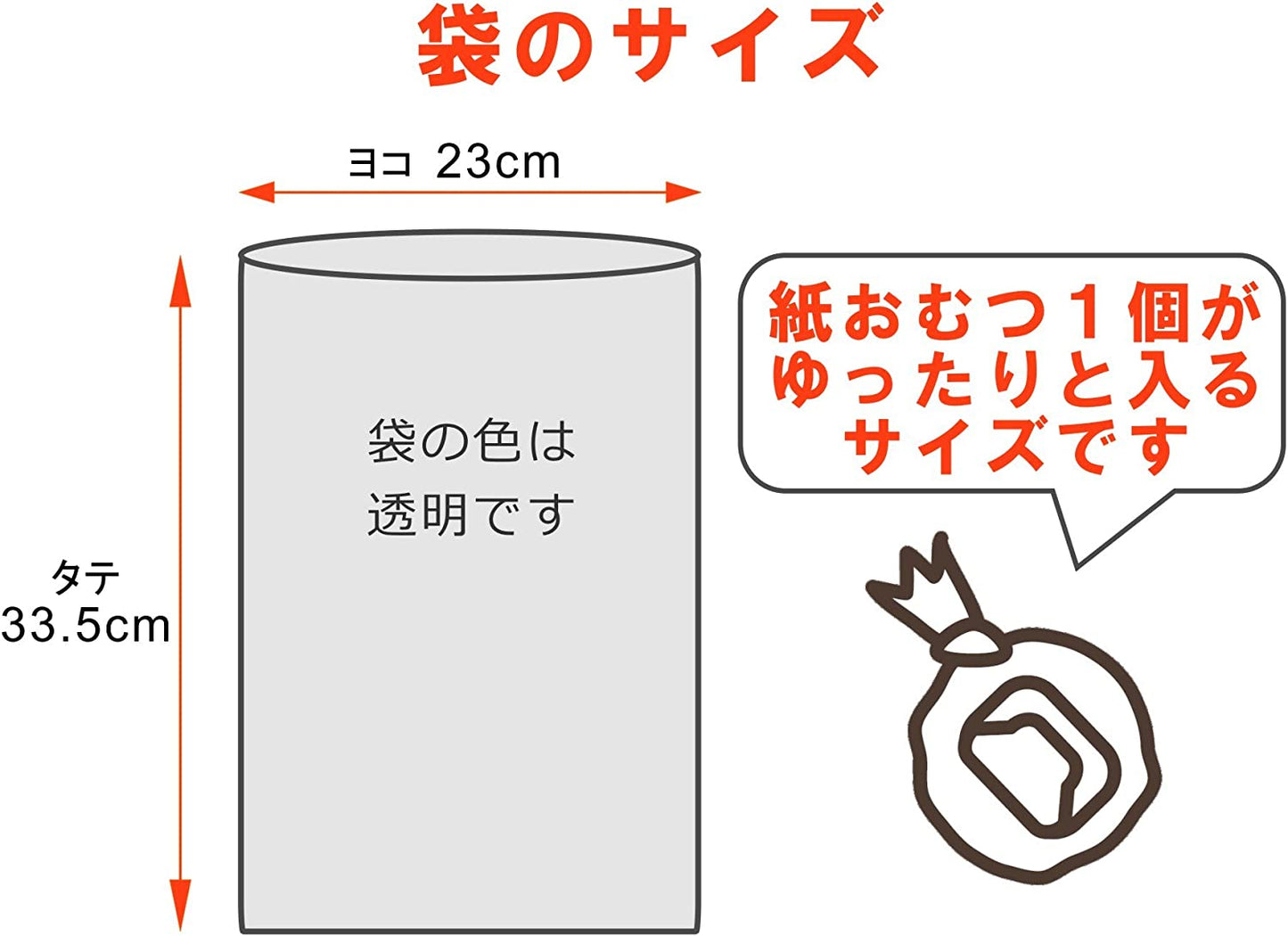 【おまけ付き！】ウィズベビー 使用済み ベビー紙オムツ 処理袋 消臭タイプ 120枚×2個 (240枚) サンシャインポリマー