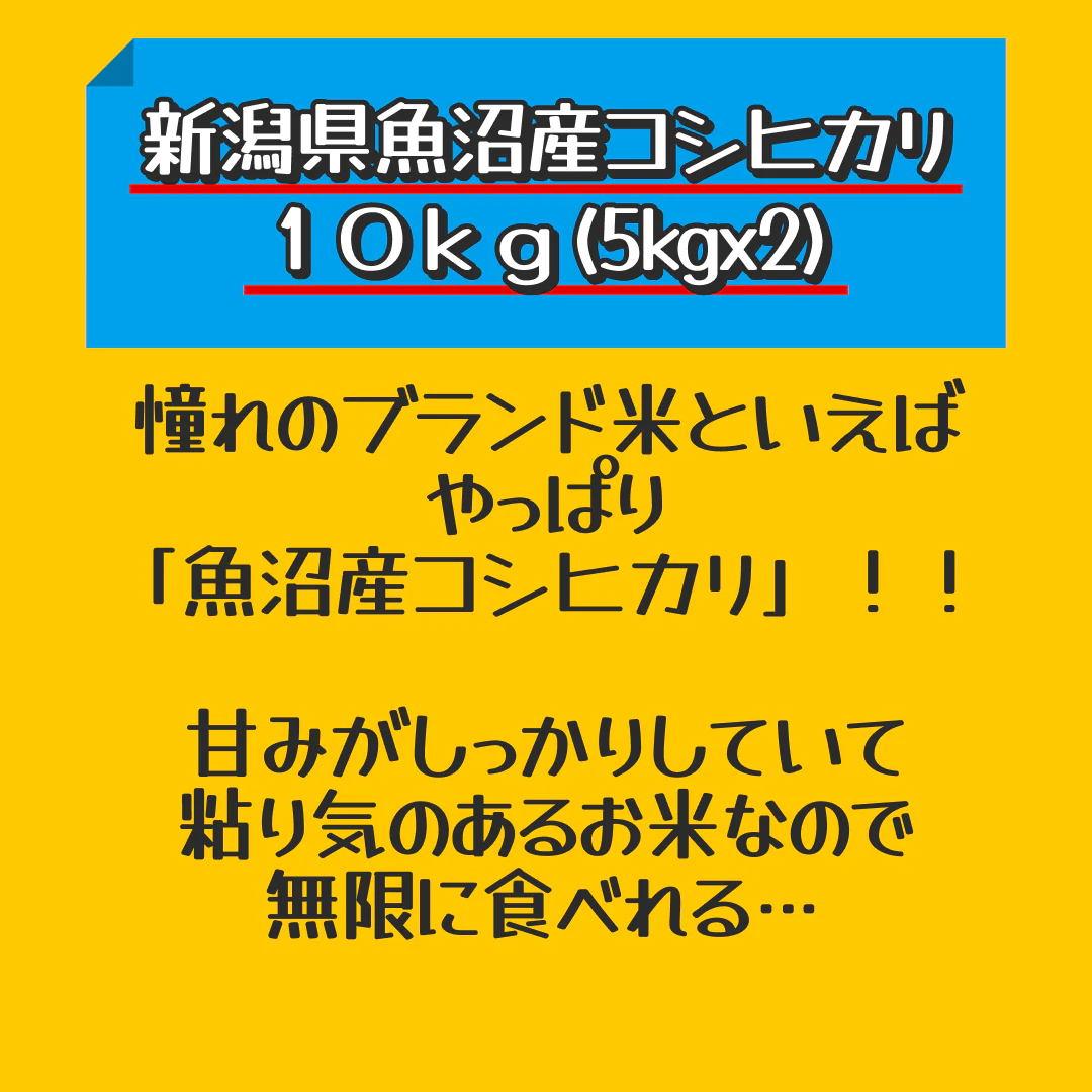 【家計お助けセール】令和４年産 新潟県魚沼産コシヒカリ １０ｋｇ(5kgx2) 1等米使用 出荷日前1週間以内の精米日の白米です