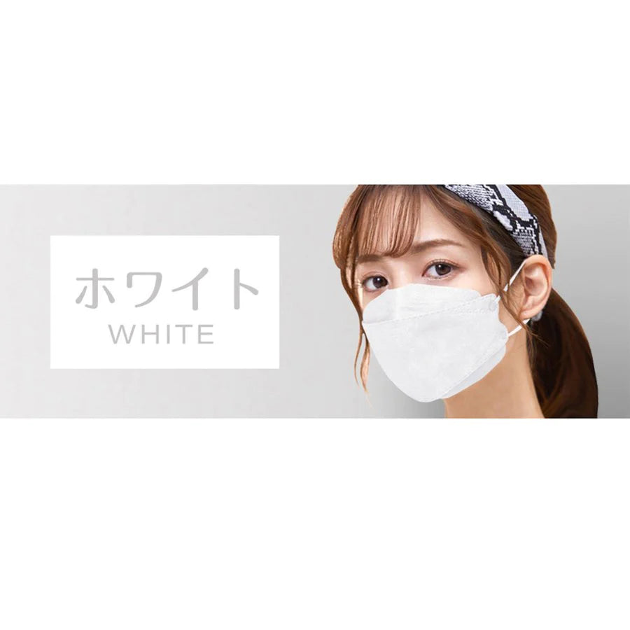 血色マスク 立体マスク ホワイト  4層構造 血色カラー 大人用 使い捨て 不織布マスク 耳が痛くない チークマスク 3D立体加工 Cicibella シシブラ　お試し　３枚