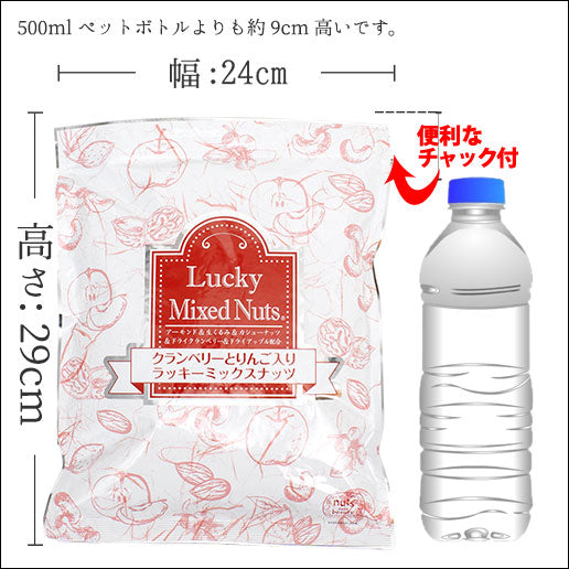 【最安値挑戦祭】600g クランベリーとりんご入りミックスナッツ 無塩 くるみ カシューナッツ アーモンド クランベリー ドライアップル(ダイス) ドライフルーツ 送料無料