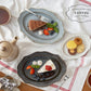 Vanves -ヴァンヴ- 丸皿S グレー(12cm丸皿) 　小皿 プレート ケーキ皿 電子レンジOK 食洗機OK アンティーク ヴィンテージ 新品 くすみカラー くすんだ水色 食器 インスタ映え  国産 日本製  おしゃれ  陶器のふる里  trysケ