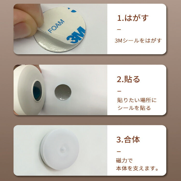 新★丸型 ブラケットライト 間接照明 USB 充電 照明 センサーライト  人感センサー 自動 点灯 消灯 usb  充電式 廊下 壁 階段 灯り 屋内 防犯 災害 避難 led LED 暖色 ホワイト 白人感センサーライト LED 丸 センサーライト ランプ 防災用品 非常灯 充電式 フットライト