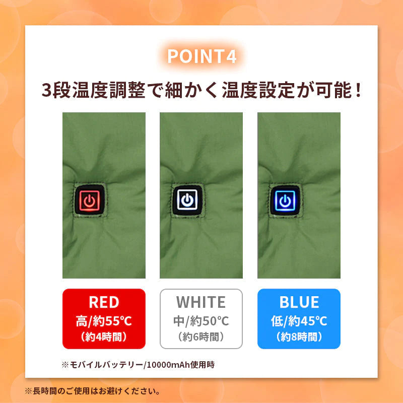 電気ブランケット ネイビー USB TOHO [ RELICIA ] 膝掛け 肩掛け 腰巻き ベスト ポンチョ 3段階温度調節 撥水加工 遠赤外線効果 カーボンヒーター 熱源 アウトドア キャンプ レジャー スポーツ デスクワーク テレワーク 車中泊 節電 省エネ 大判サイズ ネイビー