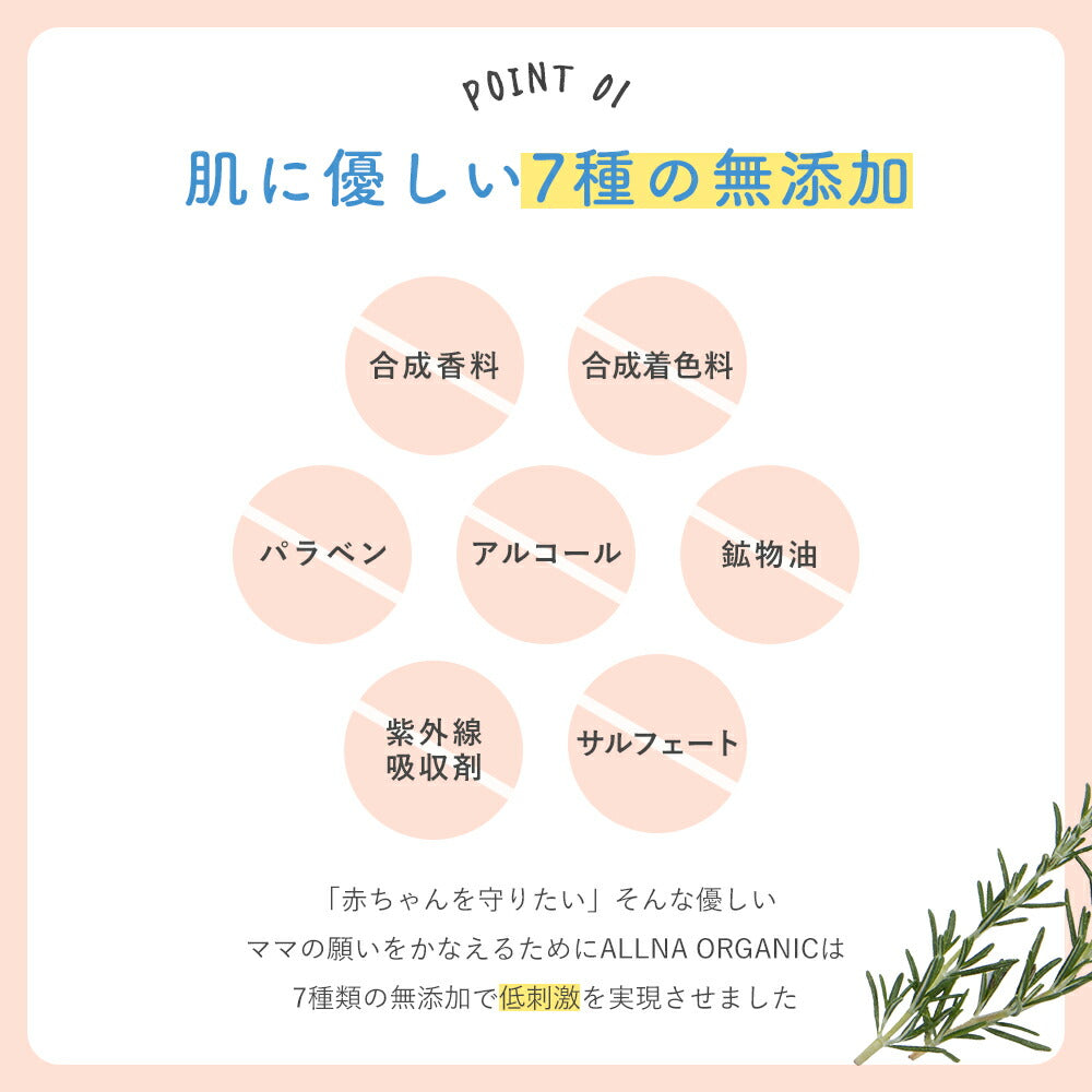 日焼け止め 日焼け止めクリーム オルナ オーガニック ベビー 0歳 の 赤ちゃん 〜 こども 用 紫外線吸収剤 不使用 ノンケミカル 「 無添加 合成香料 ・ 合成着色料 不使用 」50mlALLNA ORGANIC BABY
