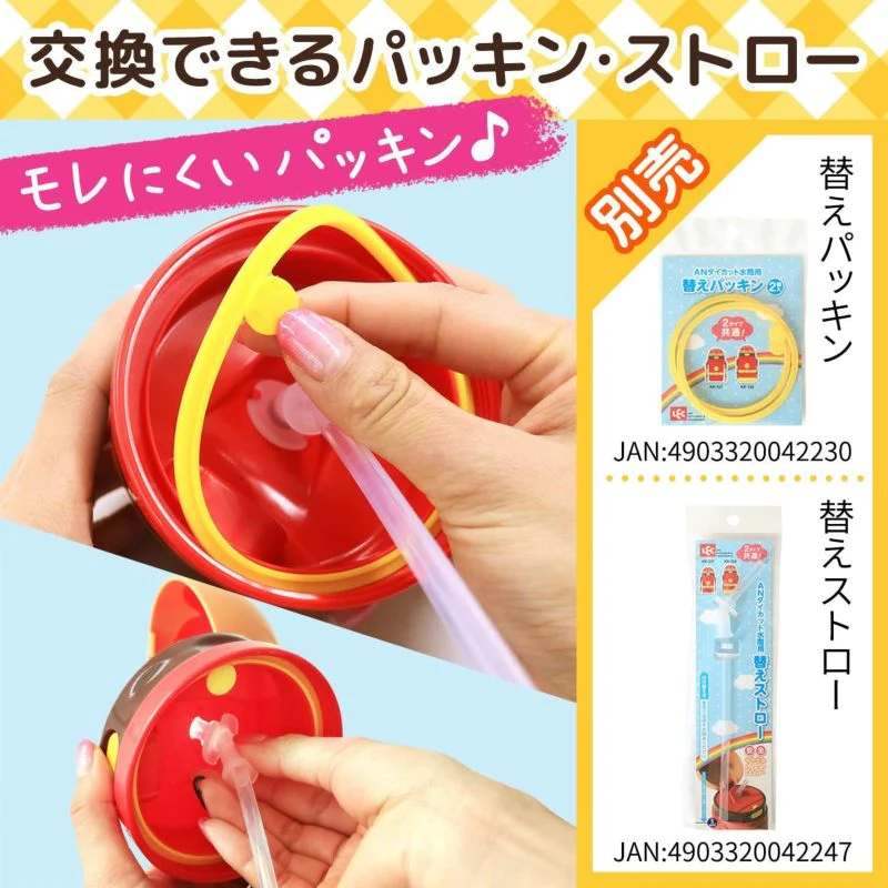 アンパンマン ストロー付き 水筒 400ml【ベビーキッズセール】