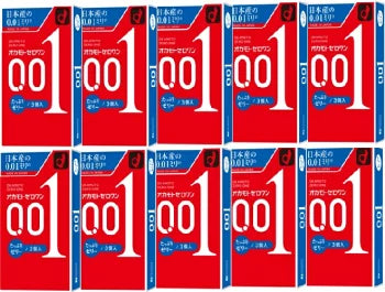 【10箱セット】[OKAMOTO/オカモト] 0.01ZERO ONE たっぷりゼリー　3個入り コンドーム/極薄 ゼロワン