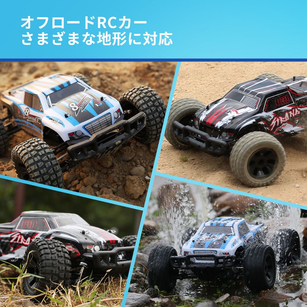 DEERC ラジコンカー RCカー ラジコン オフロード 高速 48km/h おもちゃ 子供 1/10 4WD 高速 乗り越え抜群 バッテリー2個 最大操作時間40分 誕生日 贈り物 プレゼント 送料無料 9200E