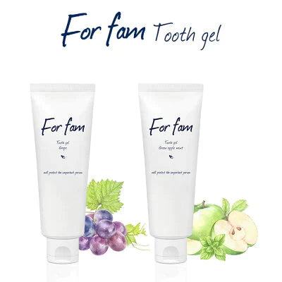 【4本セット】For fam(フォーファム)　トゥースジェル 薬用歯磨きジェル ホワイトニング 虫歯予防 口臭防止 グレープ グリーンアップルミント 子ども用 大人用