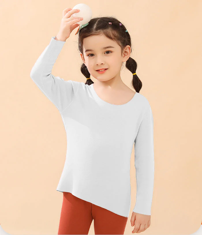 裏起毛カットソー（ホワイト/キッズ/110cm）11e24177-e665-4226-aaa7-83ac502f0488【エコ得】