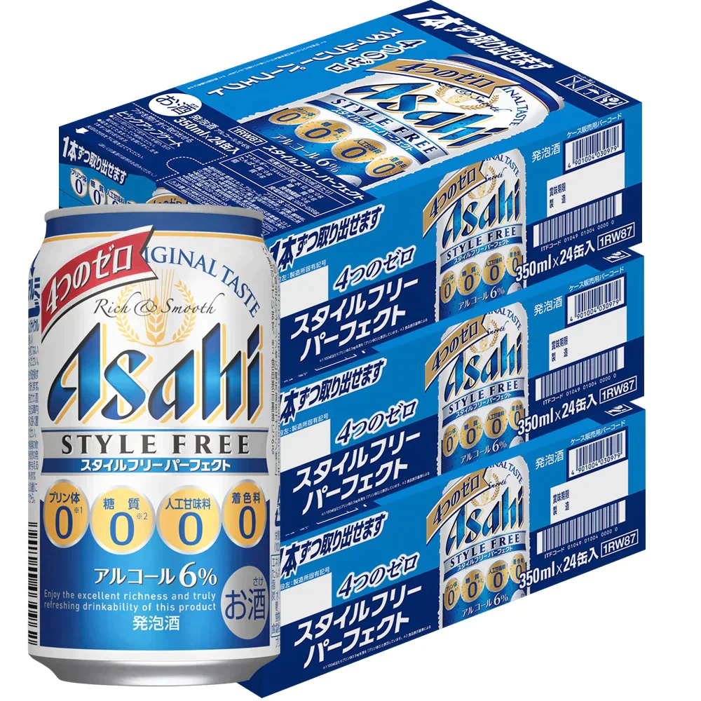 【送料無料】アサヒ スタイルフリー パーフェクト 350ml×3ケース/72本【北海道・沖縄県・東北・四国・九州地方は必ず送料が掛かります。】