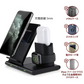 【超得ハイパーSALE】(ブラック)3in1 マルチ ワイヤレス充電器 iPhone12Pro max 12 mini iPhoneSE3 11 AirPods Pro Apple Watch 充電器 ワイヤレス充電 iPhoneXR X  Galaxy XPERIA  急速充電 USB 送料無料　BAT122