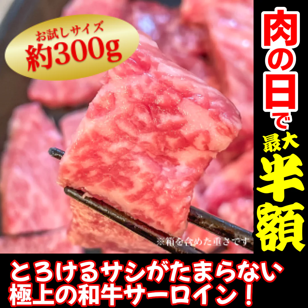 黒毛和牛サーロイン贅沢切り落とし 300g【8月29日肉の日】【ゲリラセール】