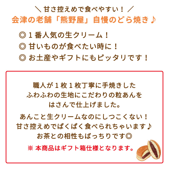 生どら焼き ギフト箱入り 20個セット (クール便)