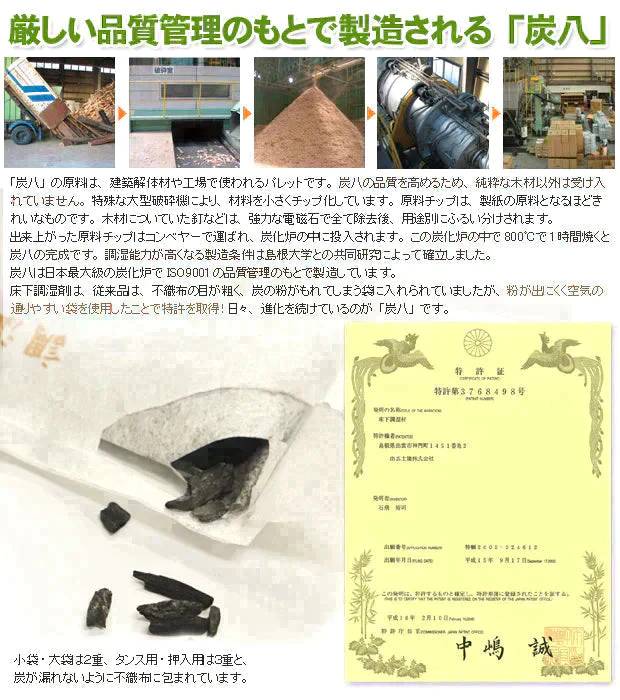 調湿木炭 炭八 スマート小袋 2個入【エコ得】【家計お助けSALE】