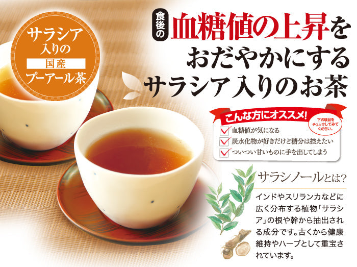 機能性表示食品 サラシア入りの国産プーアール茶 2袋：3g×20包