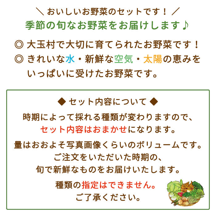 【10種以上保証】新鮮お野菜詰め合わせ あだたらの里直売所 * (クール便)【特産品・ご当地特集】