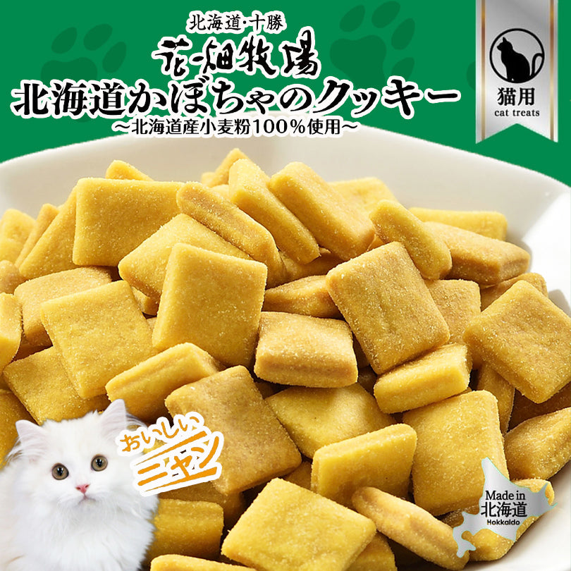 猫用 花畑牧場 北海道かぼちゃのクッキー 40g 4個セット 送料無料 無添加 北海道産 かぼちゃ おやつ クッキー ペットフード ドックフード キャットフード 猫 犬