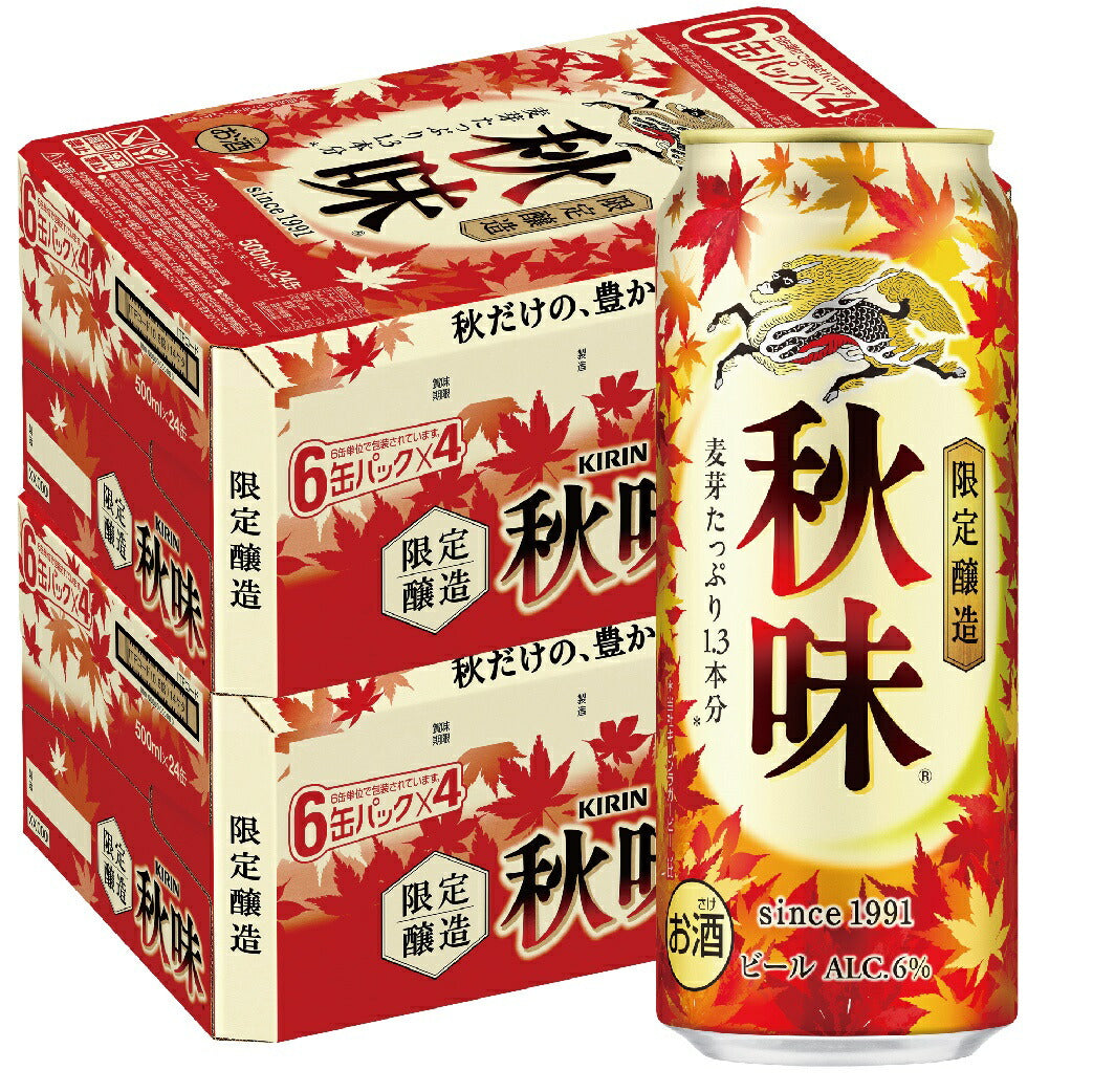 【送料無料】 キリン ビール 秋味 500ml×2ケース/48本【北海道・沖縄県・東北・四国・九州地方は必ず送料がかかります】